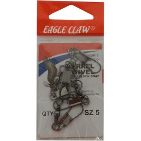 Eagle Claw Barrel Swivel W/Interlock SNAP-5