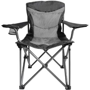 WILDROOTS Heavy Duty Folding Camping Chair,500 LBS Support with Cup Holder and Side Pocket,Padded Back Rest with Carry Bag Included,Camping,Hiking,Fishing Collapsible Chairs