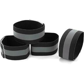 BOROLA Reflective Bands for Wrist, Arm, Ankle, Leg High Visibility Reflective Gear for Night Walking, Cycling and Running