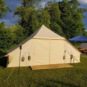 Dream House Large Spacious Outdoor Waterproof Cotton Canvas 4 Season Camping Tent for 10 Persons