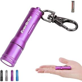 EverBrite Keychain LED Flashlight Mini Bright Key Ring Portable Pocket Torch for EDC, Party Favors, Night Reading, Camping, Power Outage, Emergency, AAA Battery Included, Blue in Kuwait