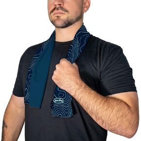 John Boy Cooling Towel - UPF 50+ Reversible Heat Guard with Natural Cooling Technology & Absorbent Microfiber - CT-USA-BLK in Saudi Arabia
