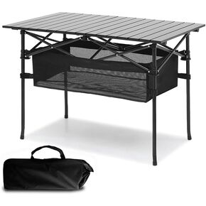 Outdoor Folding Portable Picnic Camping Table, Aluminum Roll-up Table with Easy Carrying Bag for Indoor,Outdoor,Camping, Beach,Backyard, BBQ, Party, Patio, Picnic (Large)