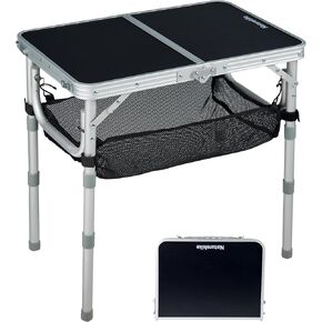 Naturehike Folding Camping Table, 23.6" x 15.7" Portable Table with with Mesh Holder, 3 Heights Camp Table for Car Camping Picnic Tailgating