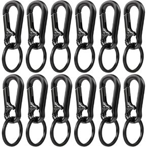 Small Keychain Rings, Metal Key Carabiner Clip, for Purse Hook, Car Keychain, Paracord Keychain Lanyard, Men and Women Key Fob