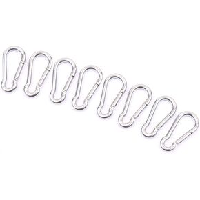 Clip Carabiner 1.5inch Spring Snap Hooks Heavy Duty Stainless Steel Key Chain Clip Fit for Hanging Items,Leash Dog,Travelling,Hiking,in/Outdoor Rope Connected