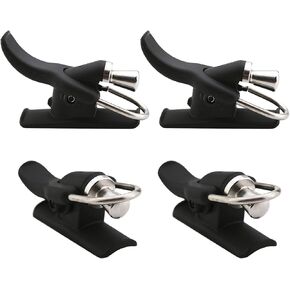 4 Pcs Sea Fishing Casting Trigger with Thumb Button, Black Cannon Surf Fishing Trigger Aid Clip, Surf Fishing Gear for Pole Rod, Marine Fishing Rod Clamp Bionic Finger for Fishing Finger Protector