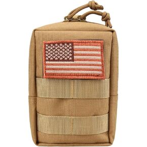AMYIPO MOLLE Pouch Multi-purpose Compact Tactical Waist Bags Small Utility Pouch (Khaki)