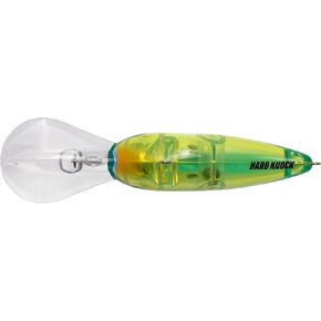 Strike King (HC6XDHK-820) Promodel Crankbait 6XD Hard Knock Fishing Lure, 820 - Chartreuse/Blue Crystal, 1 oz