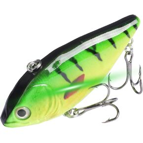 Electronic Vibration 3" Jerkbait VIB LED Flashing Light Attractant Lure Twitching Crankbait Topwater Fishing Tackle for Bass Trout