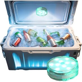 Skywin Cooler Lights Waterproof LED (White) - 2.76 x 1 x 1 Inches, 3 x AA Battery-Operated Cooler LED Lights - Reusable Cooler Lights Great for Outdoor Camping Cooler Lights, Events or Parties