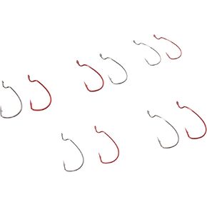 EWG Worm Hooks Sizes 2/0, 3/0, and 4/0, Assorted Colors, Per 25