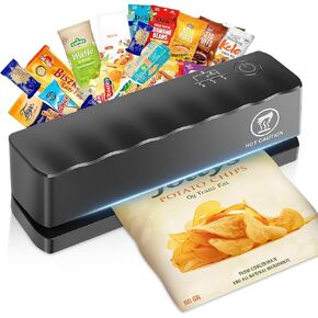 lazycozy® Mini Bag Sealer, Rechargeable Chip Bag Sealer with 5 Heating Levels, Portable Package Resealer for Snack Bags