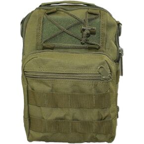 حقيبة ظهر تكتيكية من OKYUK، حزمة حقيبة رياضية عسكرية، حقيبة ظهر بحمالة كتف للحمل اليومي، حقيبة تكتيكية مولي للتخييم والمشي لمسافات طويلة، مع 6 رقع علم وإبزيمين لتسلق الجبال (كاكي) in Kuwait