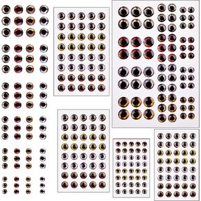 Fishing Eyes for Lures, 3D/4D/5D Realistic Artificial Holographic Fake Eye for Fly Tying Lures Crafts DIY Fishing Tool