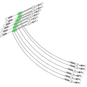 Fishing Wire Leaders -15Pcs Surf Fishing Rigs Saltwater Wire leaders for fishing Bottom Fishing Rigs Fishing Wire Leader Rig Wire Leader Trace with Swivels Saltwater Freshwater Fishing Leaders