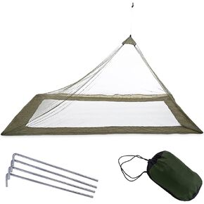 Mosquito Net Tent,7.2x3.9x3.28 FT Outdoor Mosquito Net for Camping and Hiking with Tent pegs,Bug Net,Bed Net,Mosquito Tent,Bed Tent,Bug Netting for Bed without Sleeping Mat(Green)