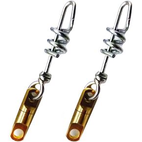 2pcs Corkscrew Swivel Snaps Fishing Corkscrew Swivels Stainless Steel Fishing Swivels 500lbs Ball Bearing Pigtail Swivel for Saltwater Freshwater