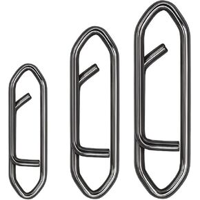 50Pcs Fishing Line Leader Clips Wire Quick Change Release Fishing Snaps Power Swivel Lures Freshwater Saltwater Speed Fish Stringer High Strength Carbon Steel Corrosion Resistant