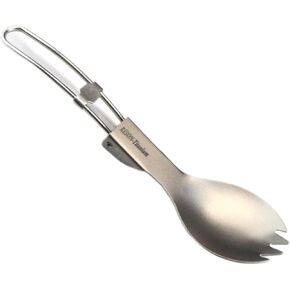 Folding Spork Ultra Light and Premium Quality 1PCS Camping Silver Spork Folding Handle for Camping Backpacking Hiking Fishing or other Outdoor Activities