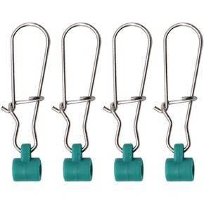 lasenersm 10 Pieces Fishing Line Sinker Slide Clip Fishing Slide Sinker Slip Clips Fishing Sinker Slide Snap Clip Connector, Green