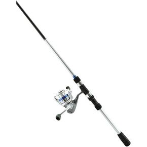 Okuma CSII-562ML-20 Cascade II Spinning Combo, 20 Reel Size, 1 BB Bearings, 5'6" Length 2pc, Medium/Light Power, Ambidextrous, Silver/Grey
