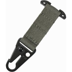 Tactical Gear Clip T-Mount Molle Clip Molle Bag Clip Tactical Clash Hook Hanging Carabiner, MOLLE Webbing Belt Clip with HK Hook for Tactical Backpack Vest Belt Ranger Green, RAZRG01