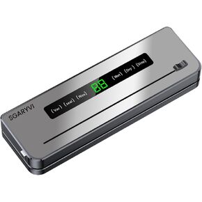 Vacuum Sealer Machine, 65kPa Suction Power, Bags and Cutter Included, Compact One-Touch Automatic Food Sealer, Six Operating Modes, 10Pcs Vacuum Seal Bags