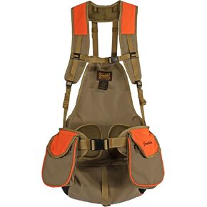 Gamehide Mens Upland Game Bird Hunting Strap Vest Fully Adjusble With Orange Tipping