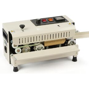 U.S. SOLID Continuous Bag Band Sealer Sealing Machine, Automatic Horizontal Band Sealer with Digital Temperature Control for 0.02~0.5mm PVC Bags Films 110V/60HZ