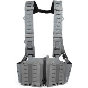 جهاز الصدر Blue Force Gear ذو السرعات العشرة SR25 - رمادي ذئب - سترة MOLLE، حزمة الصدر، من الدرجة العسكرية - جوانب 2 × 5 بوصات، وأكياس ماج 1 × 6 بوصات in Kuwait