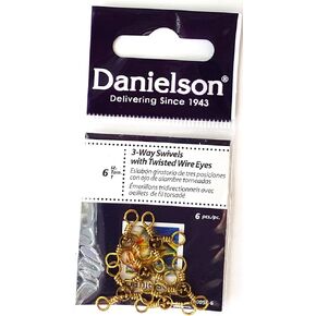 Danielson Swivels 3Way Sp BRS Sz 6 Fishing-Equipment