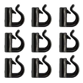50 Pieces Clevis Spinner Snaps Quick Change Spinner D-Ring Quick Snaps Plastic Fishing Clevis Crawler Clevis Fishing Tackle Fast Change Accessories, Black