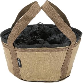 Dutch Oven Bag for 8-inch Dutch Oven w/o Feet Canvas Extra Thick Round Cooking System Storage Bag Stock Pot Case DO-27-BK