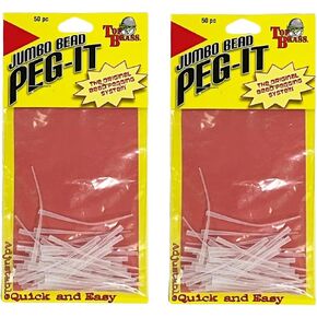 2 Pack – Jumbo Bead Peg-It Clear – The Original Bead Pegging System for Fishing – Salmon Egg Bead Rigs, Slip Shot Rigs, Finesse Rigs, Mini Carolina Rigs