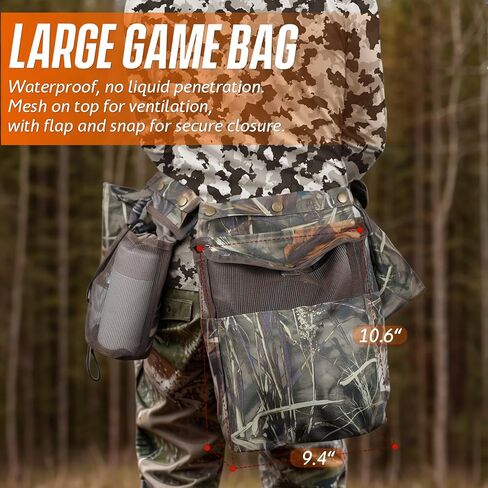 IC iclover حزام صيد الحمامة، مجال قابل للتعديل وحزام اللعبة مع حقيبة لعبة الطيور، الحقيبة شل البندقية، حامل زجاجة المياه، حزام الرماية خفيف الوزن مقاوم للماء، معدات الصيد الرياضية من الطين المرتفعات in Kuwait