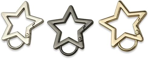 Star Shaped Stainless Steel Keychain Clip Carabiner Snap Hook Holder Star Carabiner Hook Clip Key Holder Carabiner Clip for Keys and Wallet with Key Chain Rings,Accessory,Keychain Carabiner in Saudi Arabia