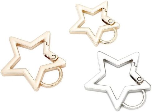 Star Shaped Stainless Steel Keychain Clip Carabiner Snap Hook Holder Star Carabiner Hook Clip Key Holder Carabiner Clip for Keys and Wallet with Key Chain Rings,Accessory,Keychain Carabiner in Saudi Arabia