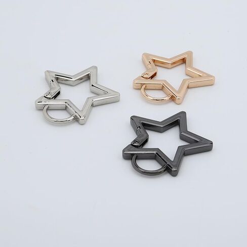 Star Shaped Stainless Steel Keychain Clip Carabiner Snap Hook Holder Star Carabiner Hook Clip Key Holder Carabiner Clip for Keys and Wallet with Key Chain Rings,Accessory,Keychain Carabiner in Saudi Arabia