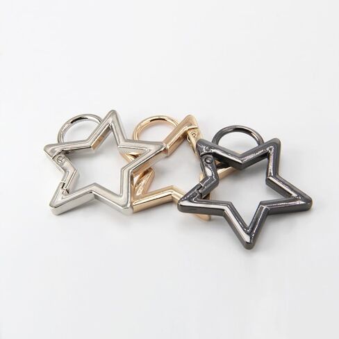 Star Shaped Stainless Steel Keychain Clip Carabiner Snap Hook Holder Star Carabiner Hook Clip Key Holder Carabiner Clip for Keys and Wallet with Key Chain Rings,Accessory,Keychain Carabiner in Saudi Arabia