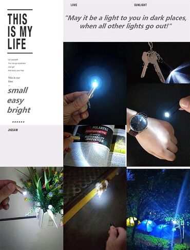 e1 Smallest Super Tiny Keychain Flashlight Bright Long Lifetime Waterproof Key Ring Light for Everyday EDC Emergency Dog Walking Sleeping Reading Nice Gift for Family Kids Parents Friends in Kuwait