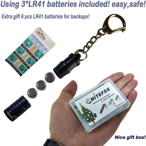 e1 Smallest Super Tiny Keychain Flashlight Bright Long Lifetime Waterproof Key Ring Light for Everyday EDC Emergency Dog Walking Sleeping Reading Nice Gift for Family Kids Parents Friends in Kuwait