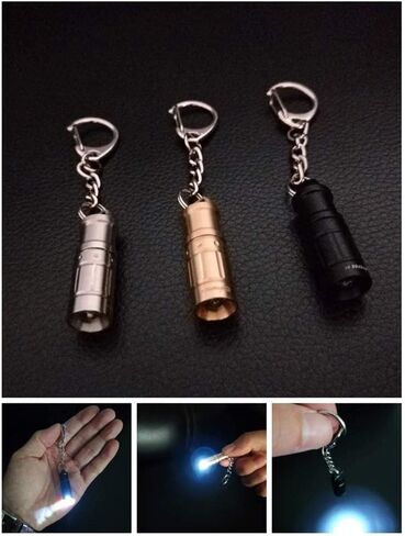 e1 Smallest Super Tiny Keychain Flashlight Bright Long Lifetime Waterproof Key Ring Light for Everyday EDC Emergency Dog Walking Sleeping Reading Nice Gift for Family Kids Parents Friends in Kuwait