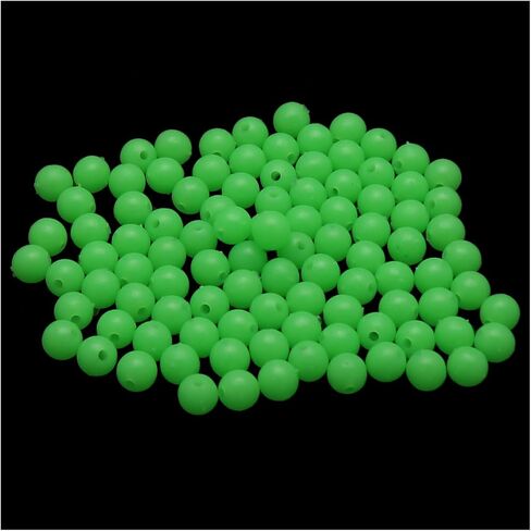 100PCS Fishing Supply Plastic Bait Luminous Fishing Bead Fluorescent Green Fishing Line Bead Suitable for Tackle Making or Bait Fishing in Saudi Arabia