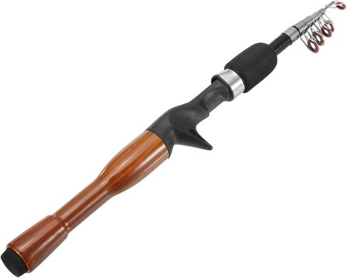 PATIKIL Telescopic Fishing Rod, Fiberglass Portable Fishing Pole Collapsible Fishing Gear for Travel Saltwater Freshwater in Saudi Arabia