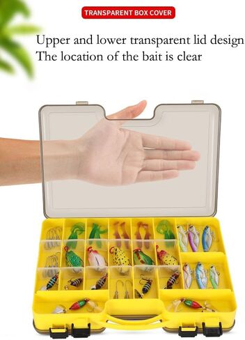 Tackle Box Fishing Tackle Box Large Tackle Storage Box for kayak storage box Double-sided Tacklebox with Dividers Fishing Tackle Storage Boxes with Handle fishing tackle box organizer (red) in Saudi Arabia