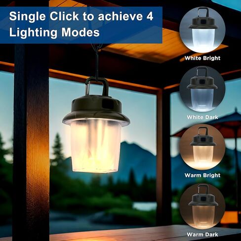 Mini LED Camping Lights for Tent Lights Portable Camping Lantern Rechargeable Outdoor Flashlight Battery Powered,450LM Camp Accessories for Hiking Backpacking Emergency Outage(Green) in Saudi Arabia