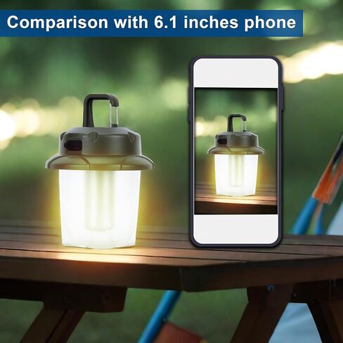 Mini LED Camping Lights for Tent Lights Portable Camping Lantern Rechargeable Outdoor Flashlight Battery Powered,450LM Camp Accessories for Hiking Backpacking Emergency Outage(Green) in Saudi Arabia