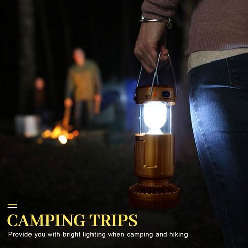 LETOUR Camping Fan with LED Camping Lantern Portable Tent Fans Camping LED Ligh Collapsible-USB Rechargeable and Solar Power Hurricane Emergency Survival Kit for Outdoor Camp Hiking Fishing Reading in Kuwait