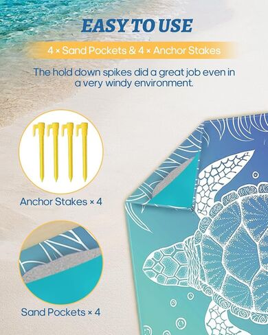 Beach Blanket Waterproof Sandproof Picnic Blankets Extra Large Beach Mat 79" X 83" for 4-6 Adults Oversized Picnic Mat for Outdoor Travel Camping Hiking (Style 1) in Saudi Arabia